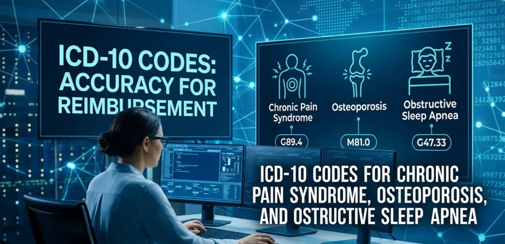 ICD-10 Codes for Chronic Pain Syndrome, Osteoporosis, and Obstructive Sleep Apnea